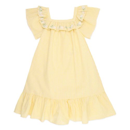 B&eacute;b&eacute; Libby Check Dress w Embroidered Yoke 3-7Y